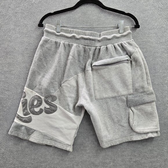 Cookies Men Shorts S Gray Sweat Colorblock Streetwear Embroidered Patch READ - Picture 7 of 12